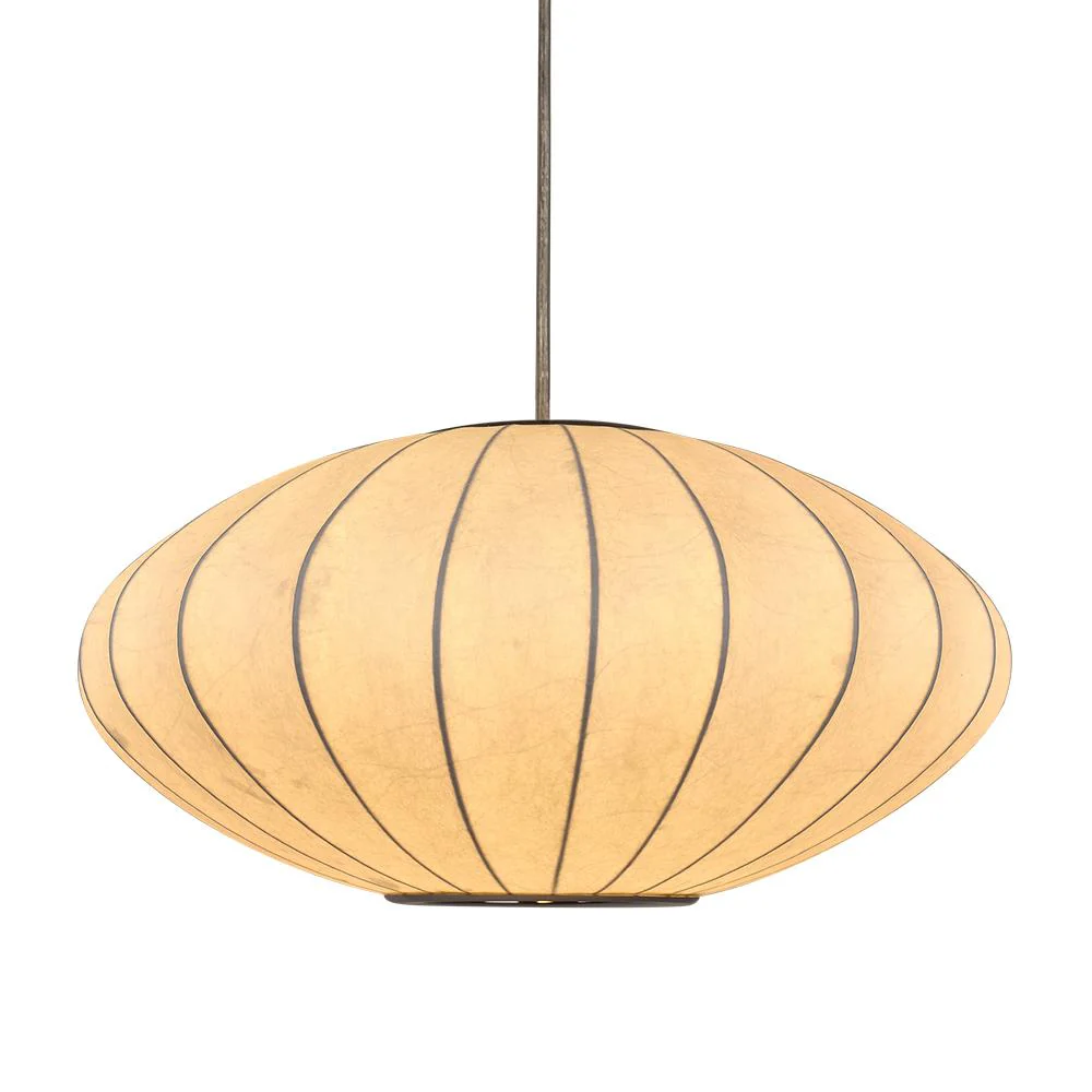 Single White Fabric Pendant Light - Image 14