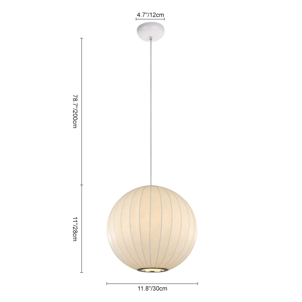 Single White Fabric Pendant Light - Image 18