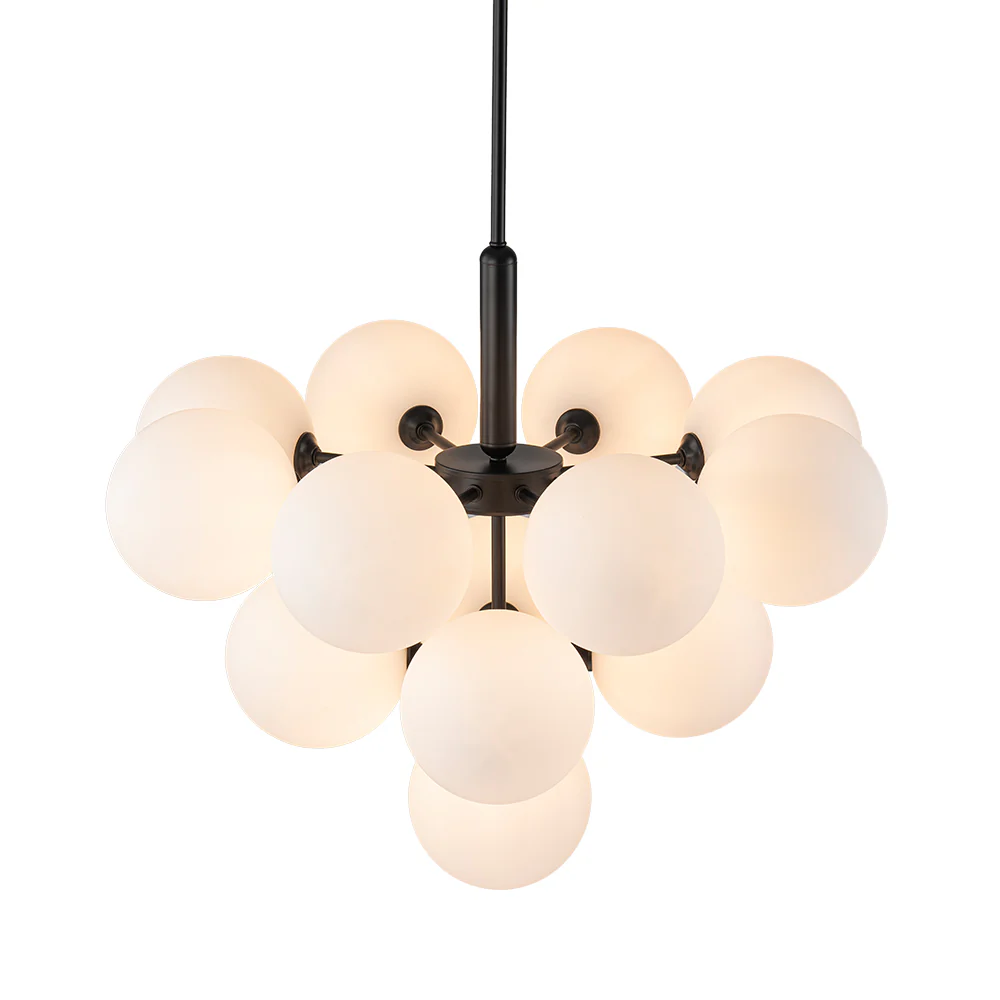 Milky Glass Cluster Bubble Chandelier - Image 14