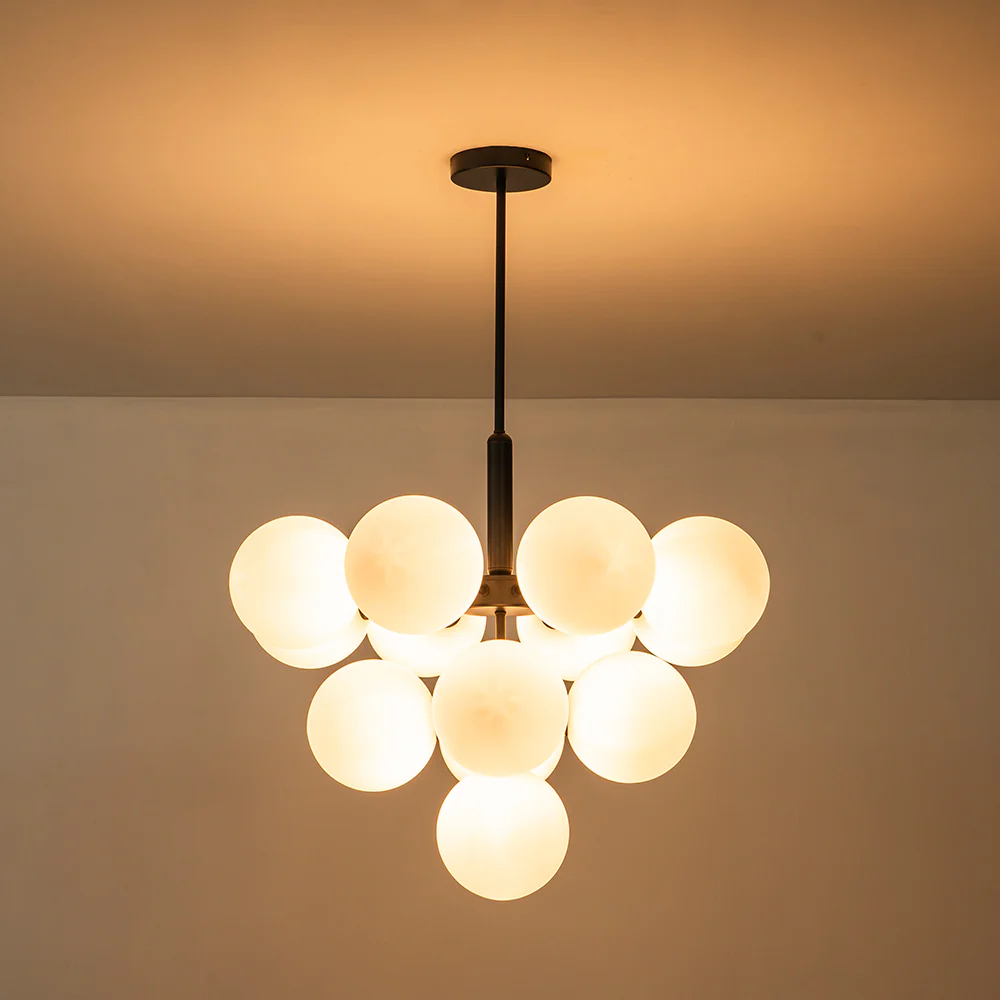 Milky Glass Cluster Bubble Chandelier - Image 15