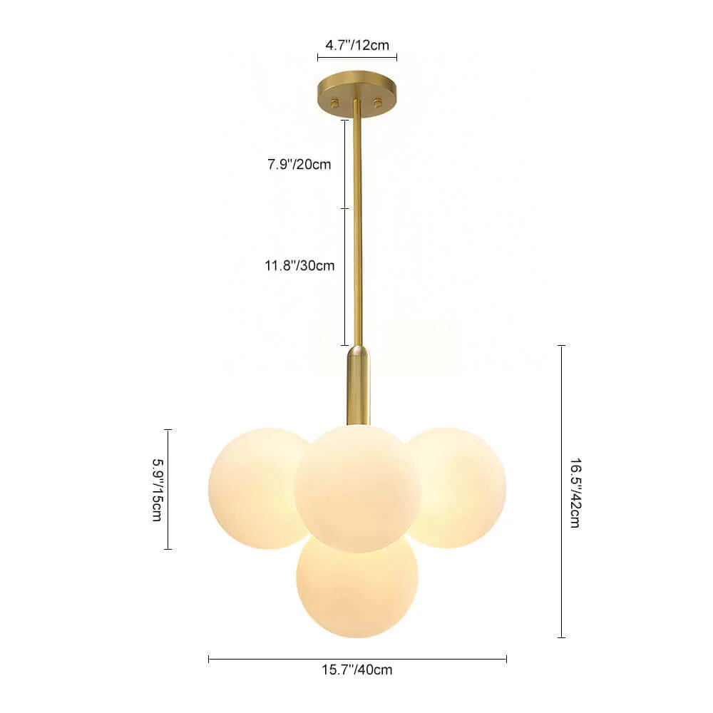 Milky Glass Cluster Bubble Chandelier - Image 26