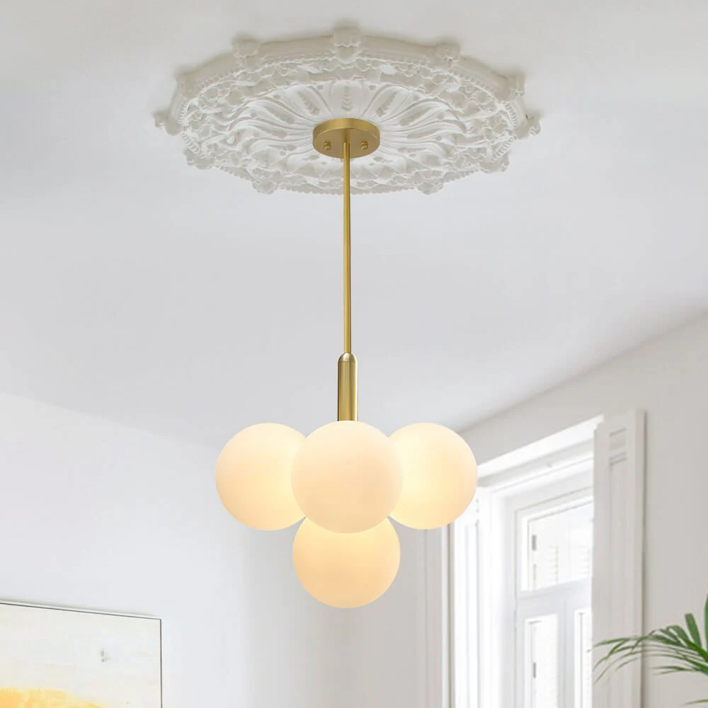 Milky Glass Cluster Bubble Chandelier - Image 7