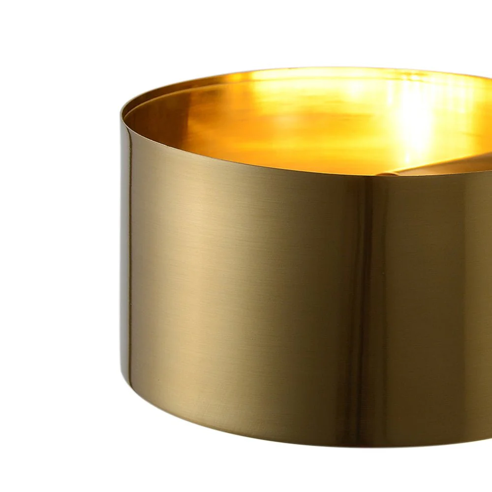Minimalist 1-Light Brass Drum Wall Light - Image 4