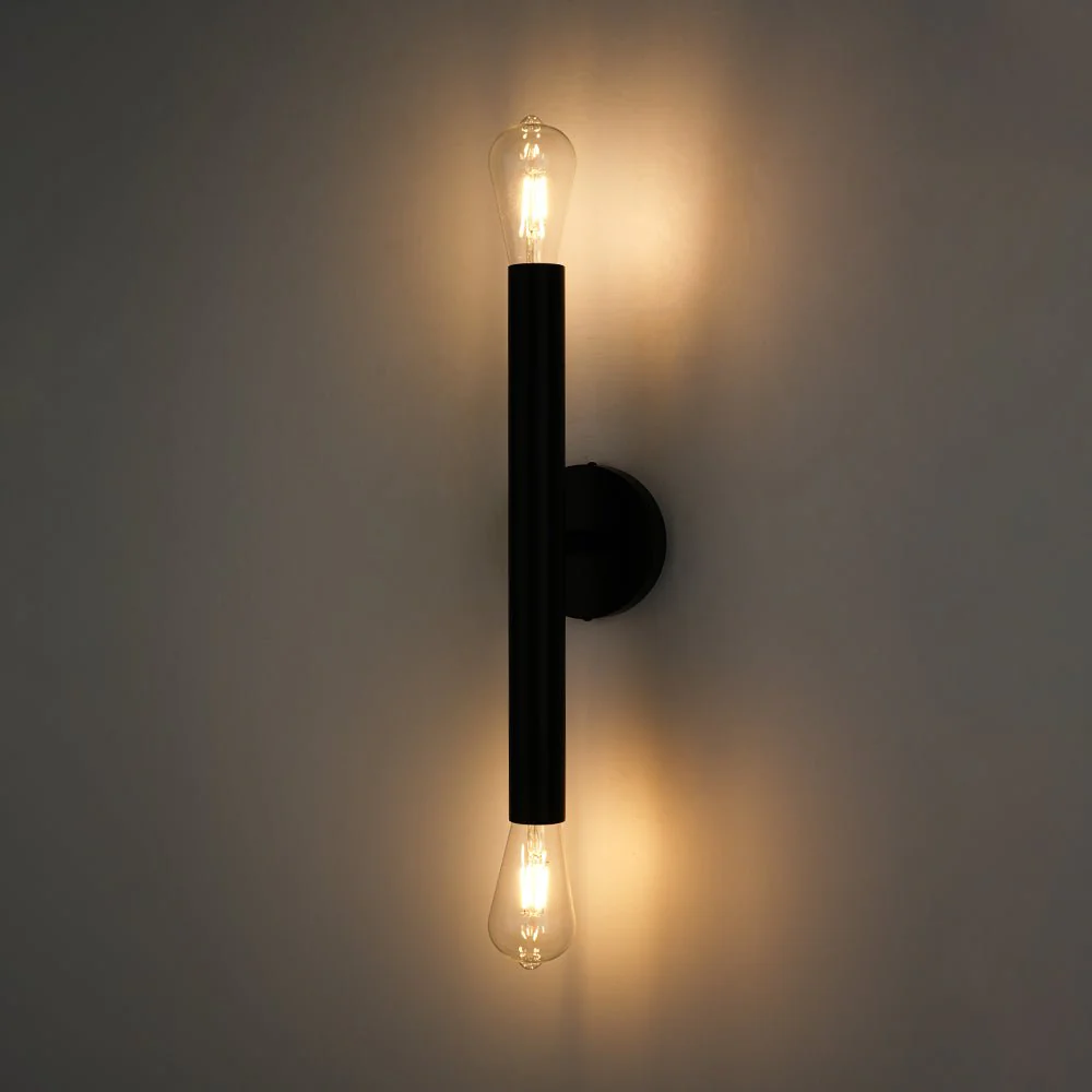 Minimalist 2-Light Linear Tube Vanity Wall Sconce - Image 26