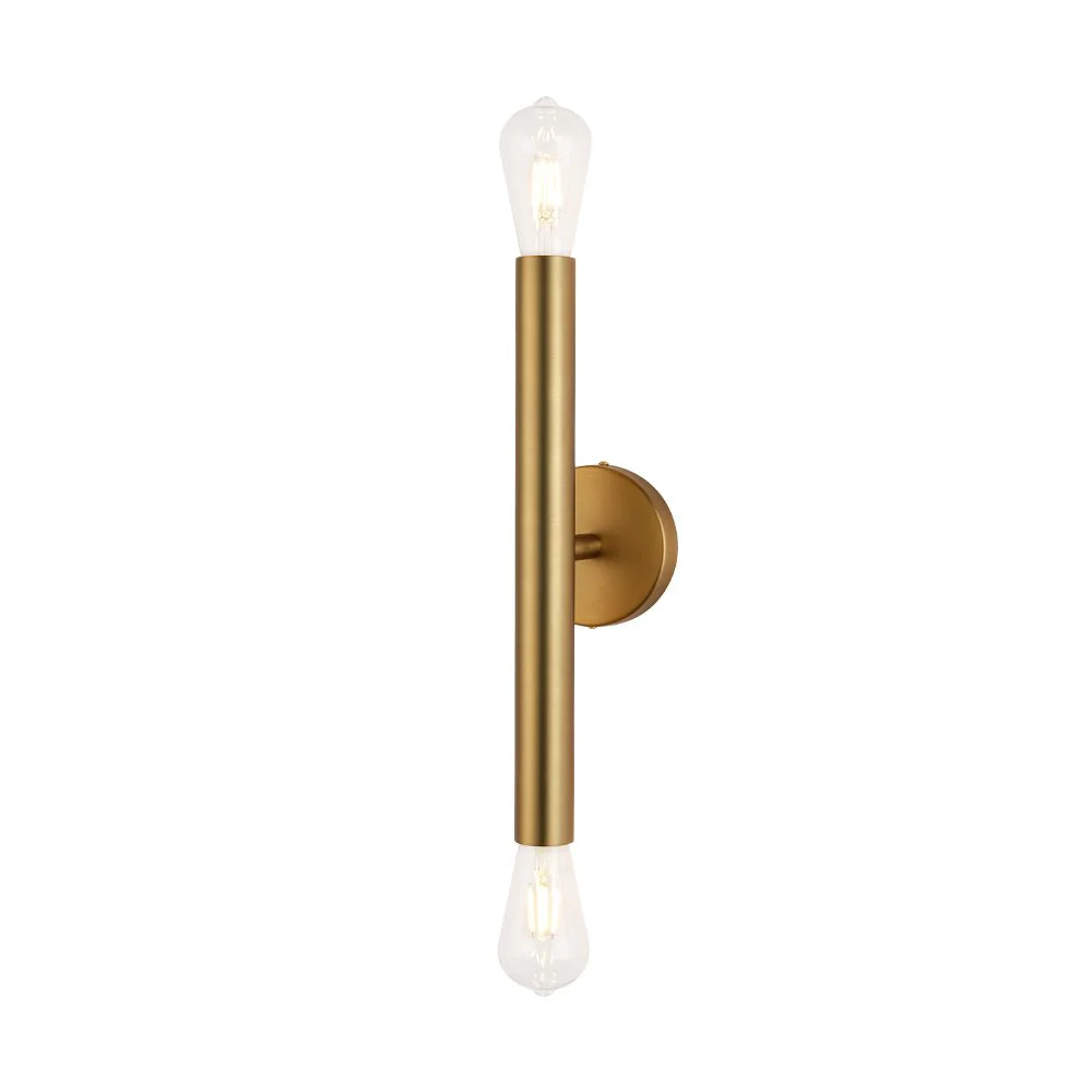Minimalist 2-Light Linear Tube Vanity Wall Sconce - Image 5