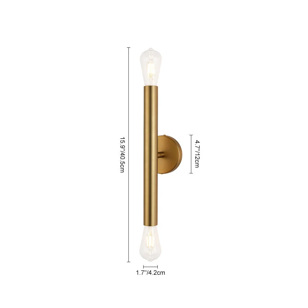 Minimalist 2-Light Linear Tube Vanity Wall Sconce - Image 6
