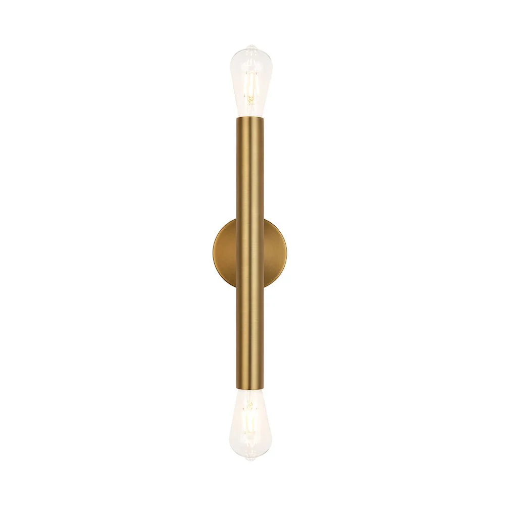 Minimalist 2-Light Linear Tube Vanity Wall Sconce - Image 9