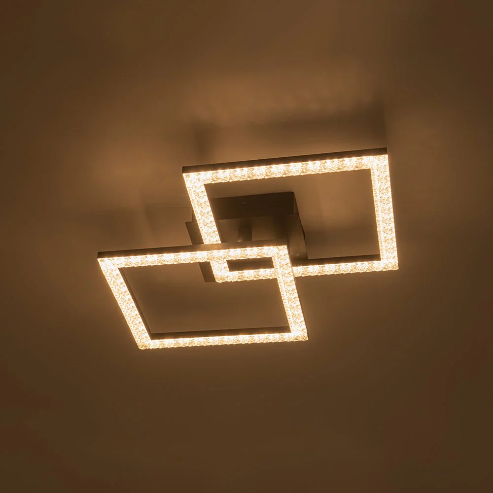 Minimalist 2-light Square Dimmable LED Semi Flush Mount - Image 10