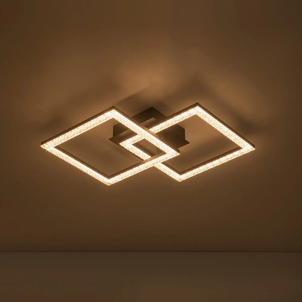 Minimalist 2-light Square Dimmable LED Semi Flush Mount - Image 9