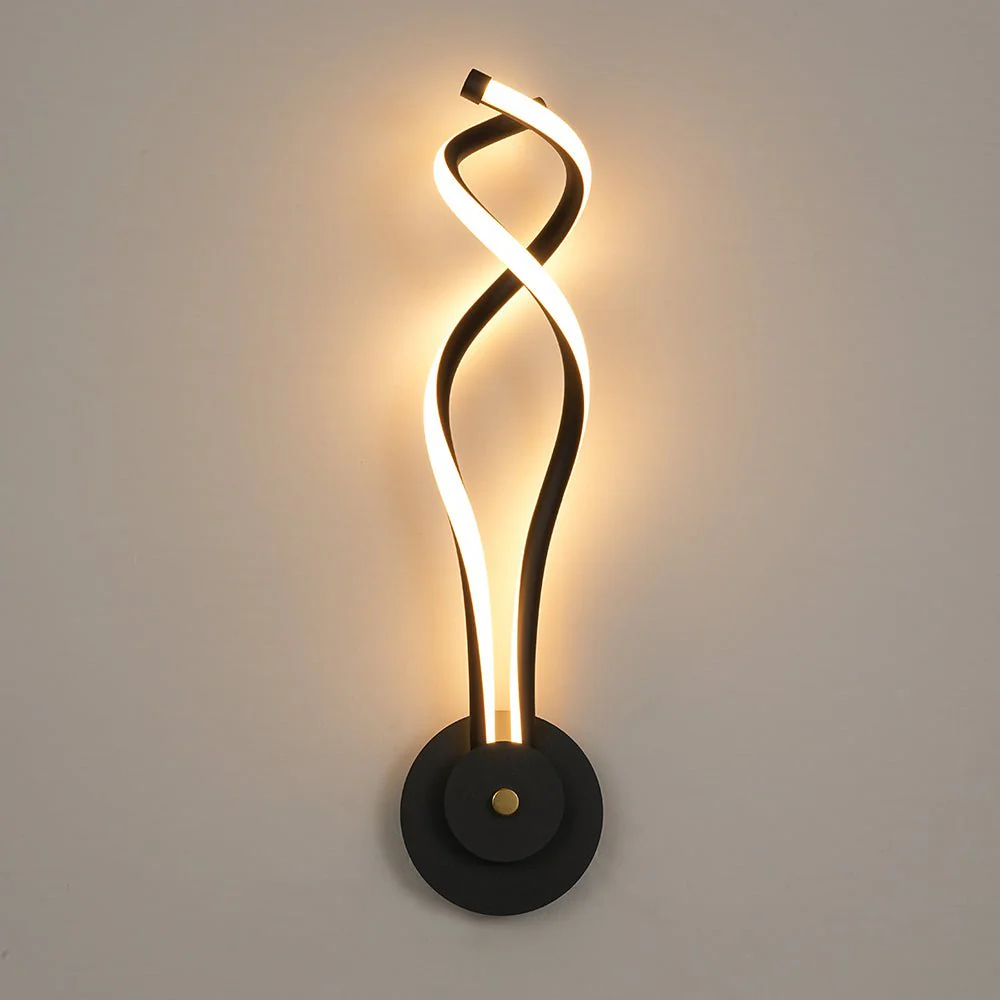 Minimalist 2-Light Twist Ribbon Dimmable LED Wall Sconce - Image 12