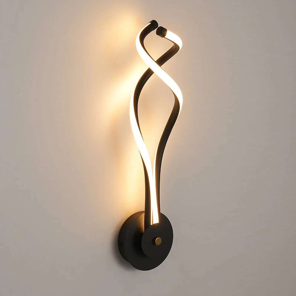 Minimalist 2-Light Twist Ribbon Dimmable LED Wall Sconce - Image 13