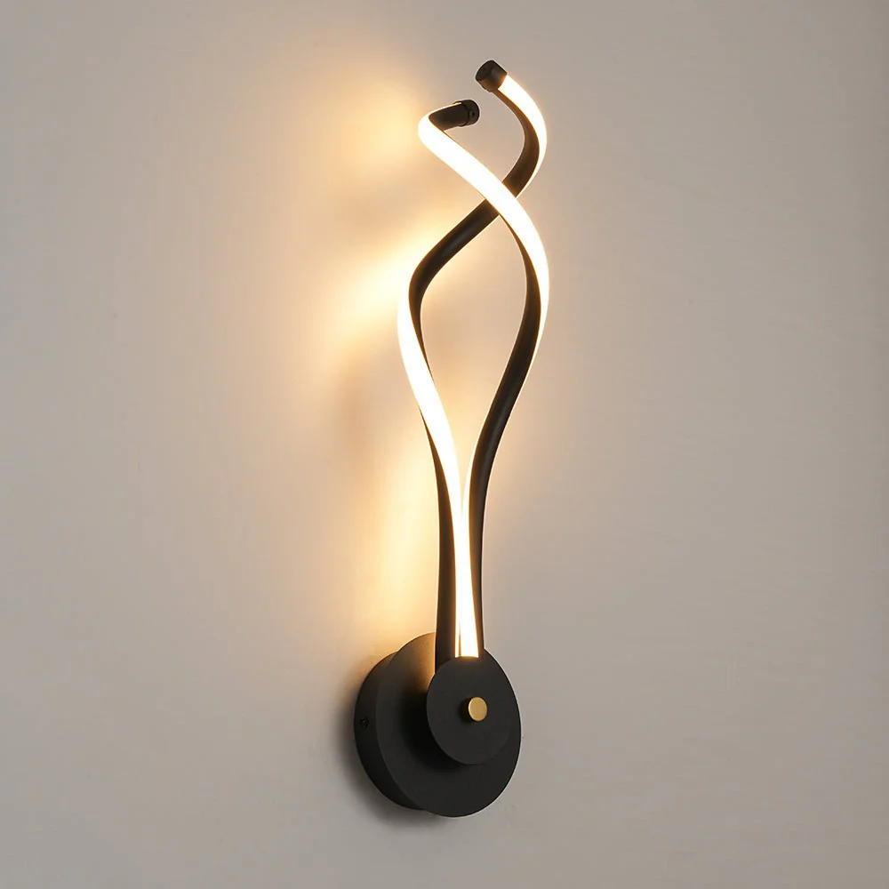 Minimalist 2-Light Twist Ribbon Dimmable LED Wall Sconce - Image 14