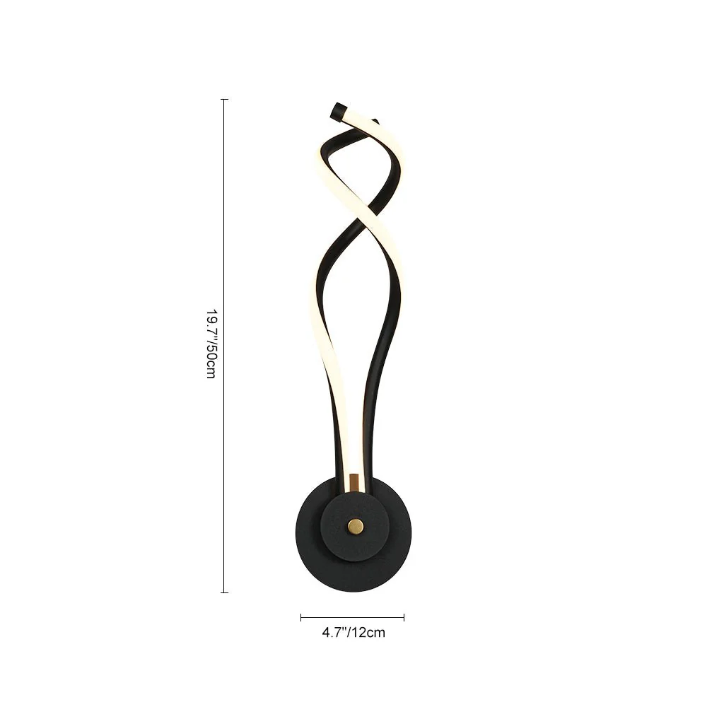 Minimalist 2-Light Twist Ribbon Dimmable LED Wall Sconce - Image 15