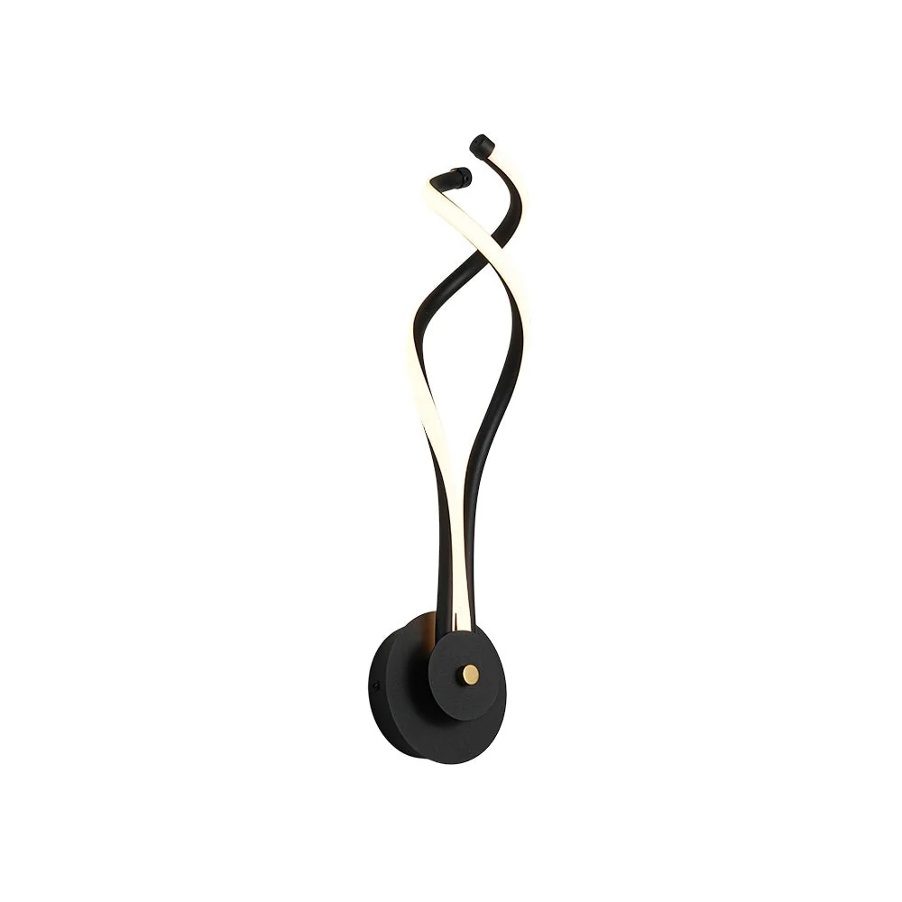 Minimalist 2-Light Twist Ribbon Dimmable LED Wall Sconce - Image 4
