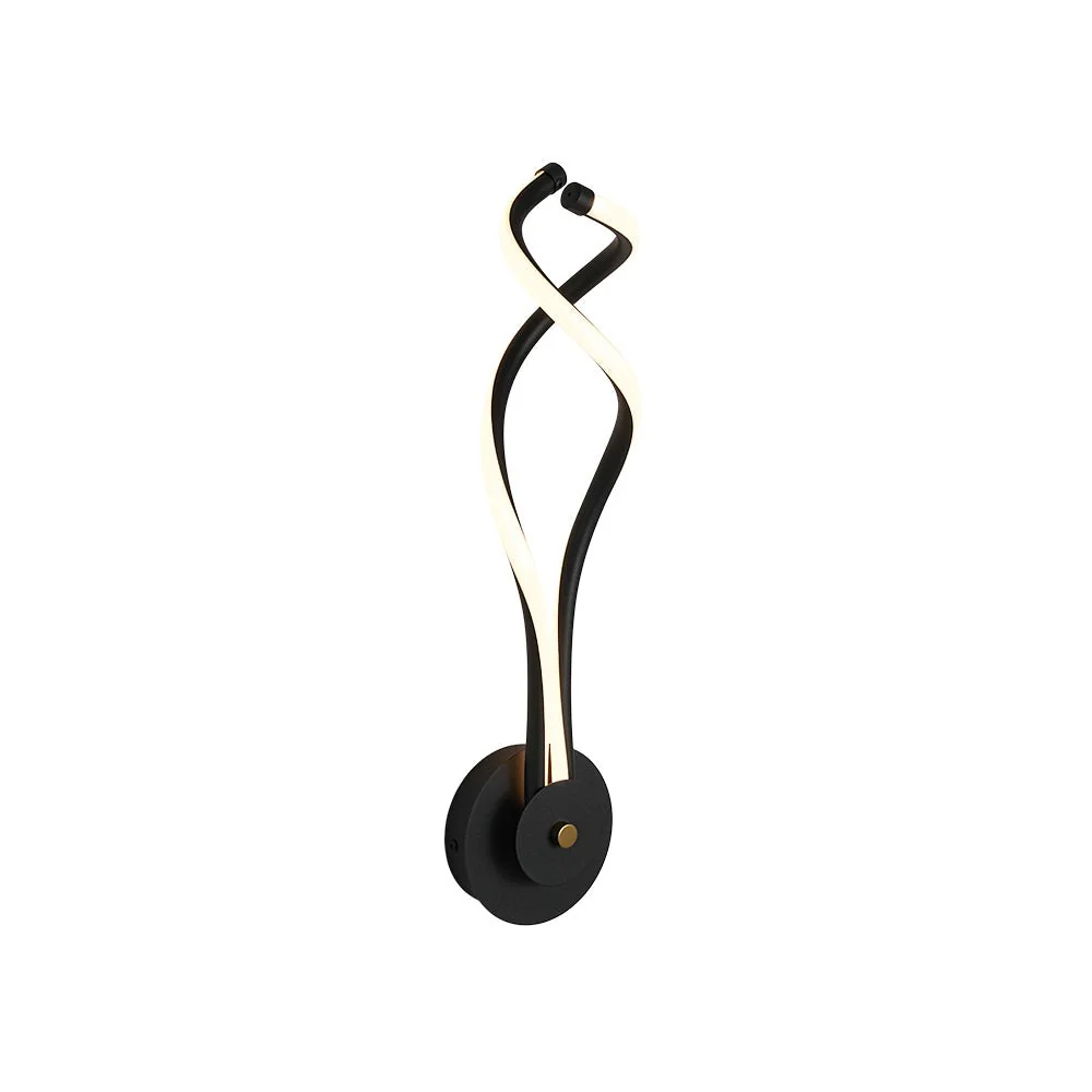 Minimalist 2-Light Twist Ribbon Dimmable LED Wall Sconce - Image 5