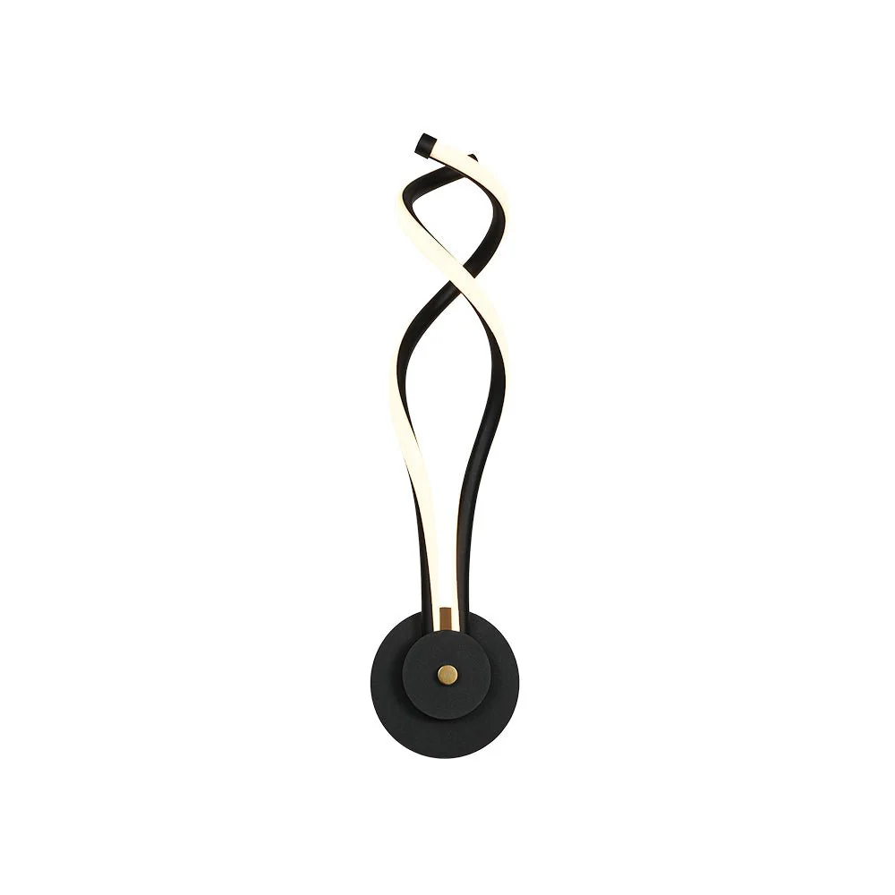 Minimalist 2-Light Twist Ribbon Dimmable LED Wall Sconce - Image 6