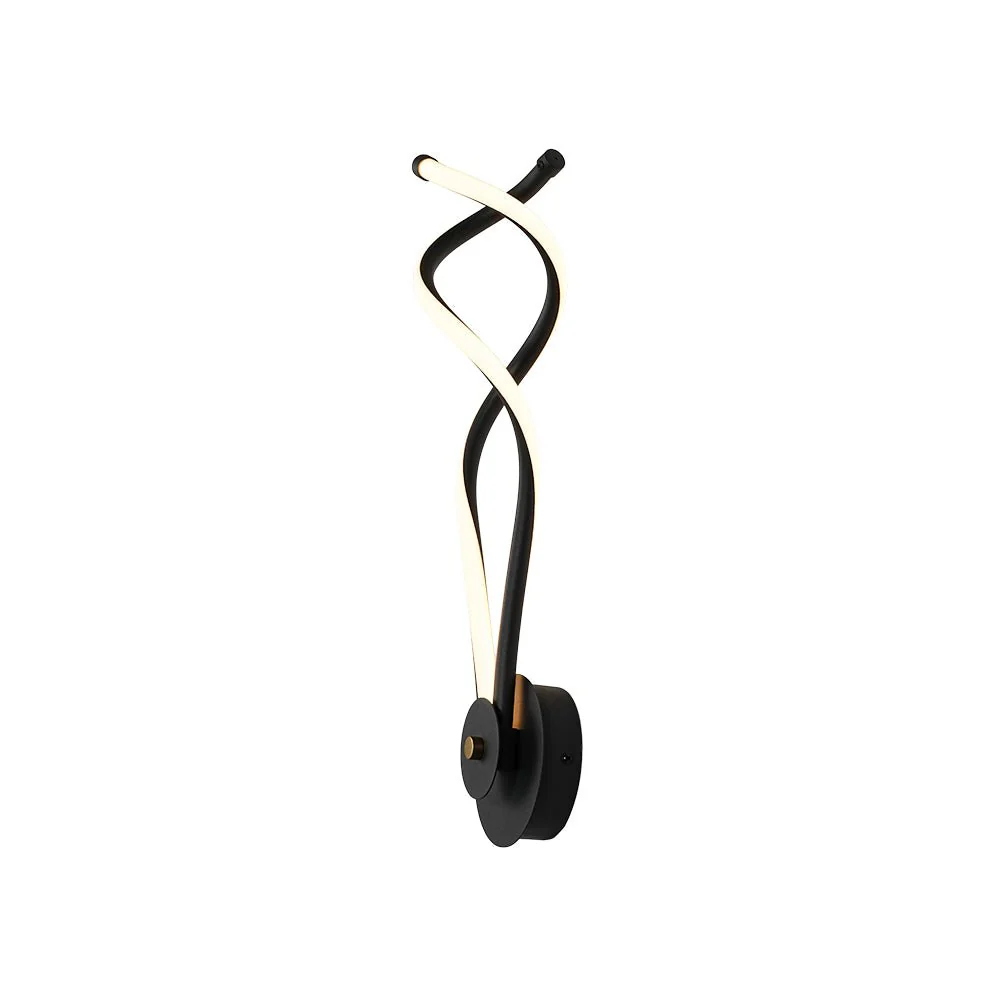 Minimalist 2-Light Twist Ribbon Dimmable LED Wall Sconce - Image 7