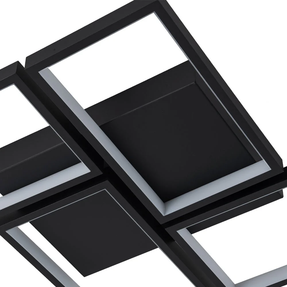 Minimalist 4-light Rectangular Dimmable LED Semi Flush Mount - Image 11