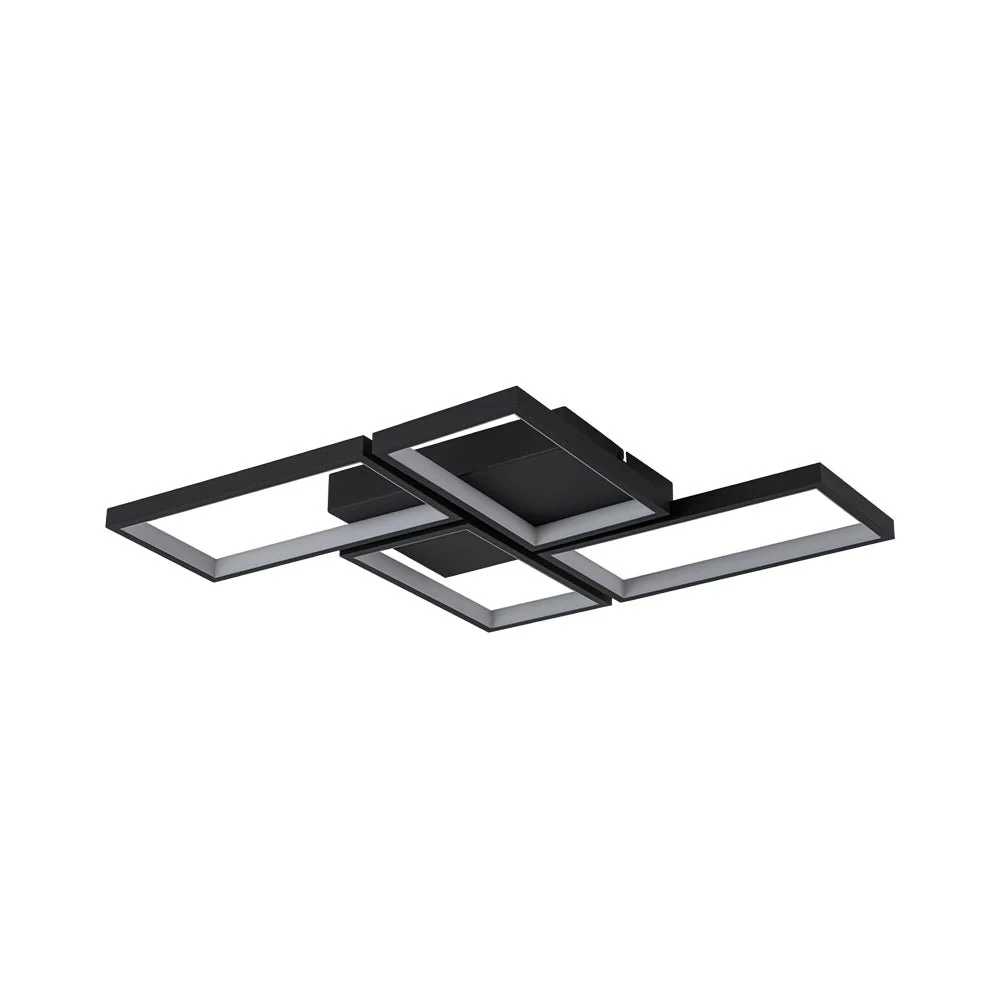 Minimalist 4-light Rectangular Dimmable LED Semi Flush Mount - Image 4