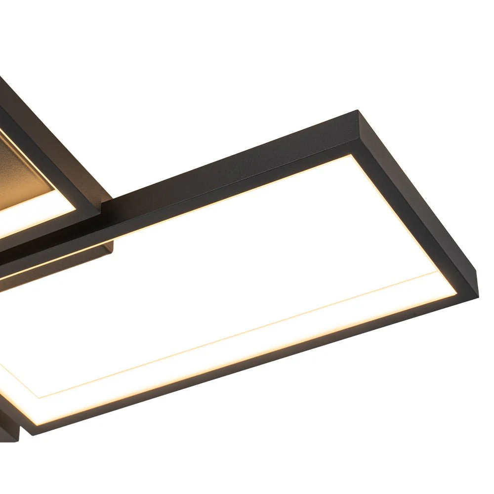 Minimalist 4-light Rectangular Dimmable LED Semi Flush Mount - Image 8