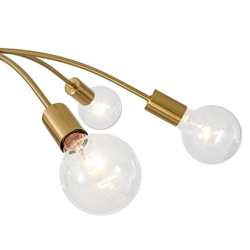 Minimalist 6-Light Metal Round Sputnik Swoop Chandelier - Image 12