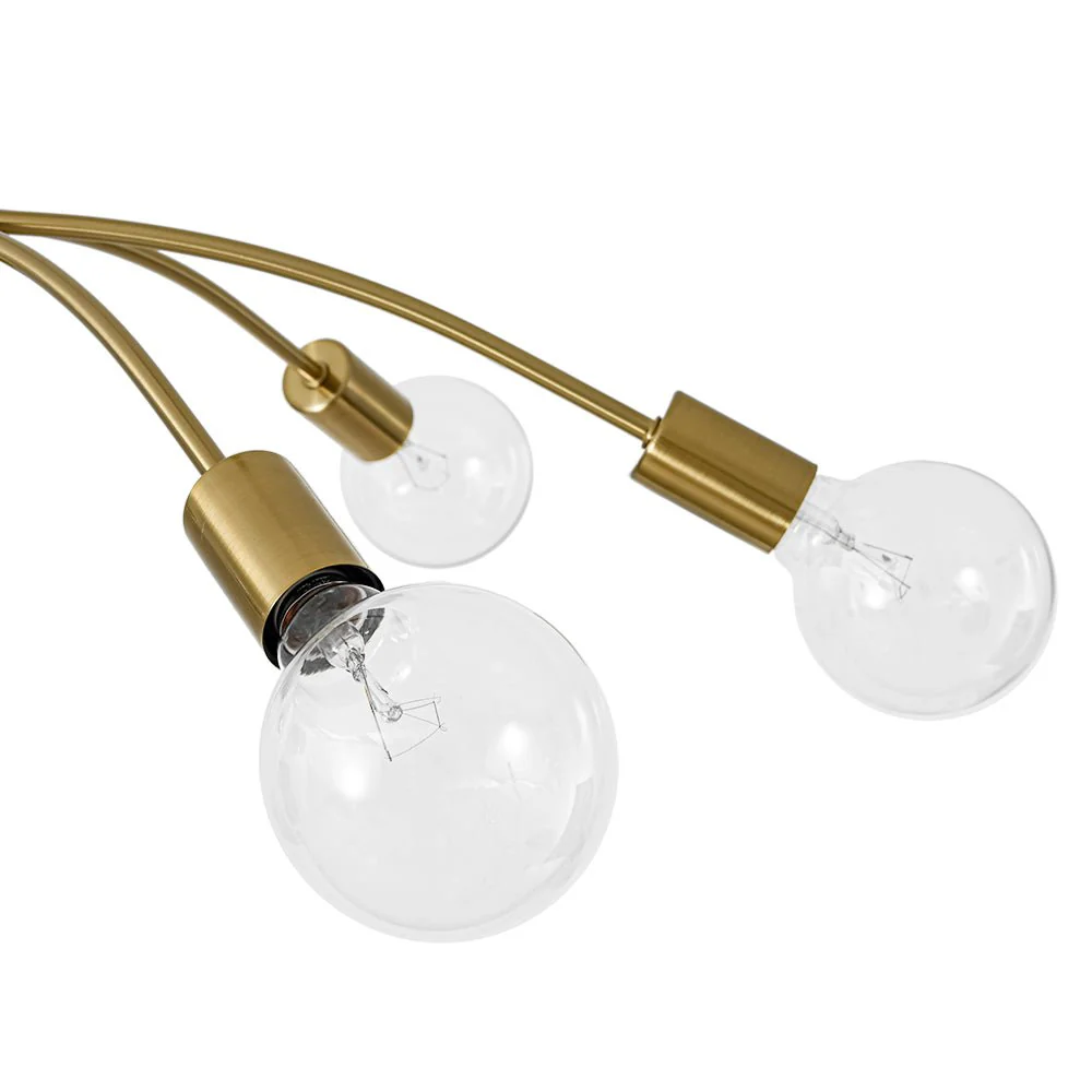 Minimalist 6-Light Metal Round Sputnik Swoop Chandelier - Image 13