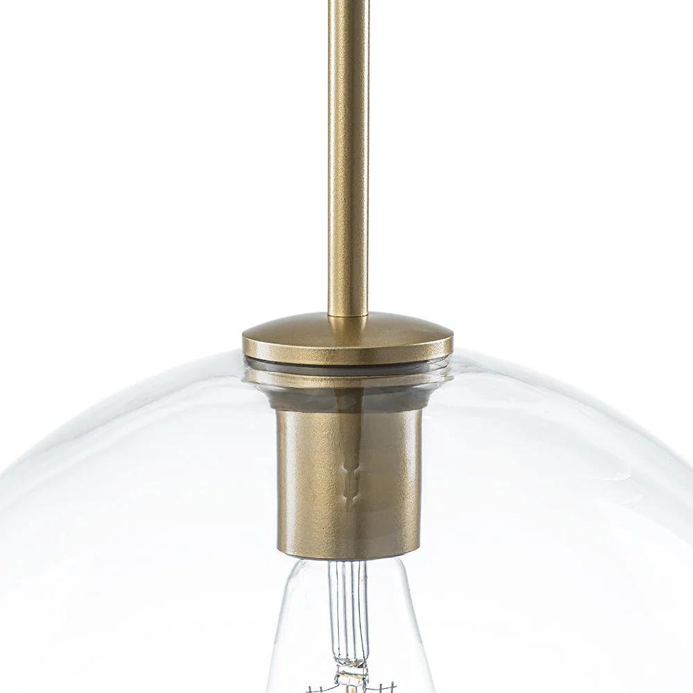 Minimalist Cluster Clear Glass Globe 3-Light Pendant - Image 14