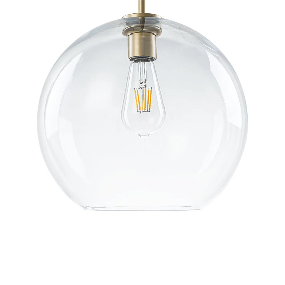 Minimalist Cluster Clear Glass Globe 3-Light Pendant - Image 15