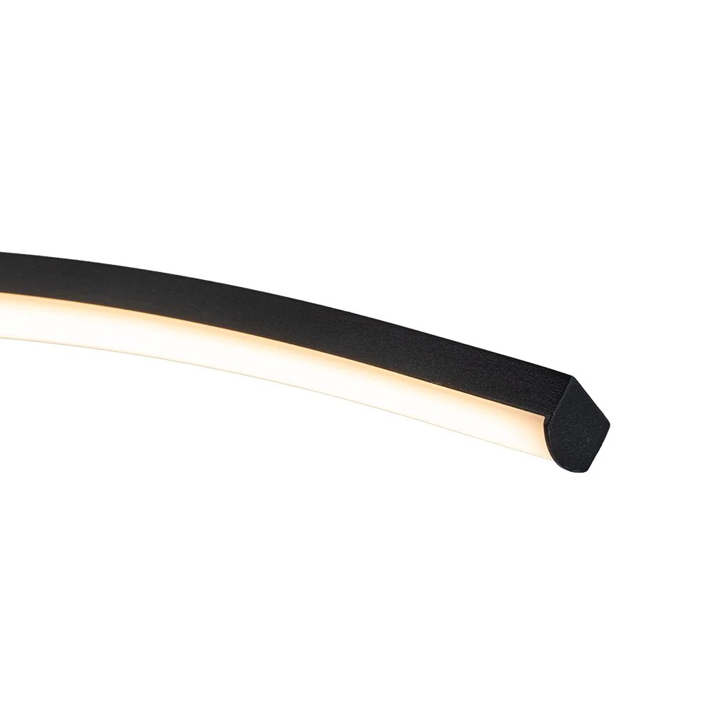 Minimalist Dimmable LED Black Arched Island Chandelier - Image 11