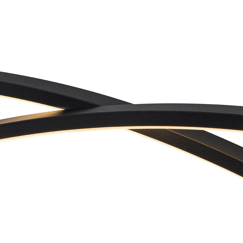 Minimalist Dimmable LED Black Arched Island Chandelier - Image 14