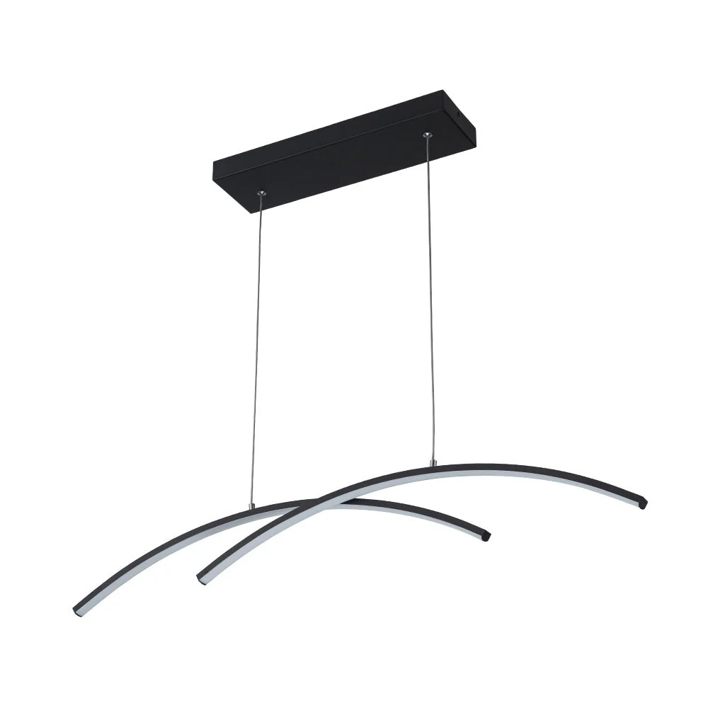 Minimalist Dimmable LED Black Arched Island Chandelier - Image 7