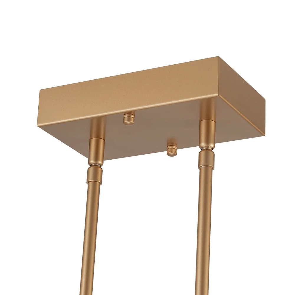 Minimalist Dimmable LED Black Gold Square Kitchen Pendant - Image 10