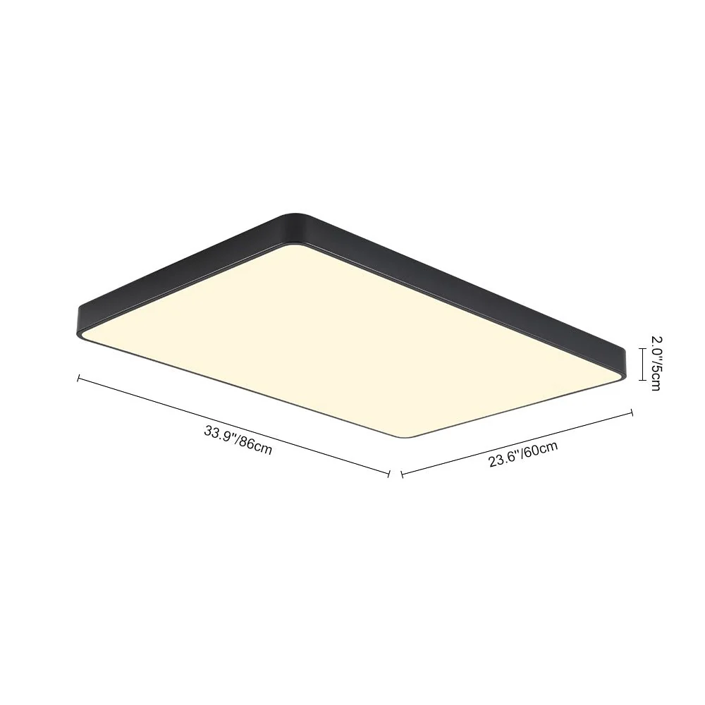 Minimalist Dimmable LED Rectangle Flush Mount Ceiling Light - Image 9