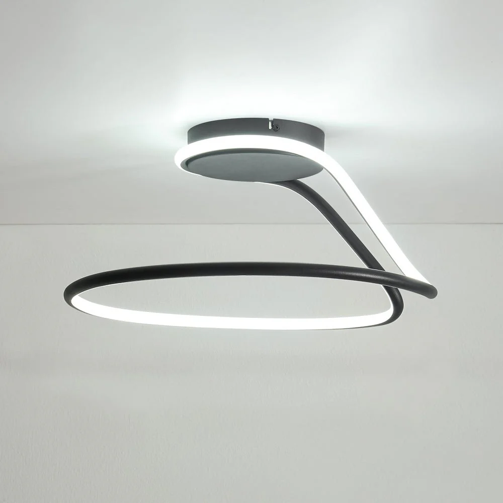 Minimalist Dimmable LED Ribbon Semi Flush Mount DIP Switch - Image 10
