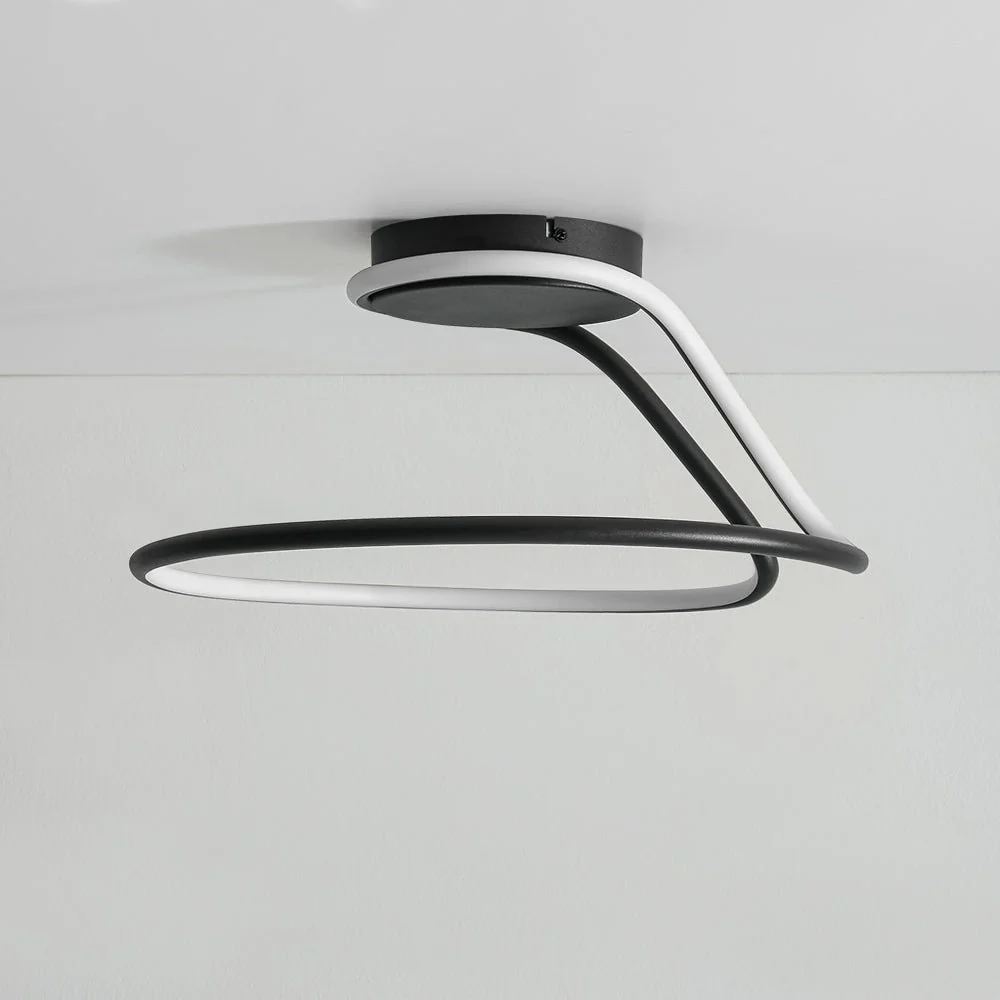 Minimalist Dimmable LED Ribbon Semi Flush Mount DIP Switch - Image 6