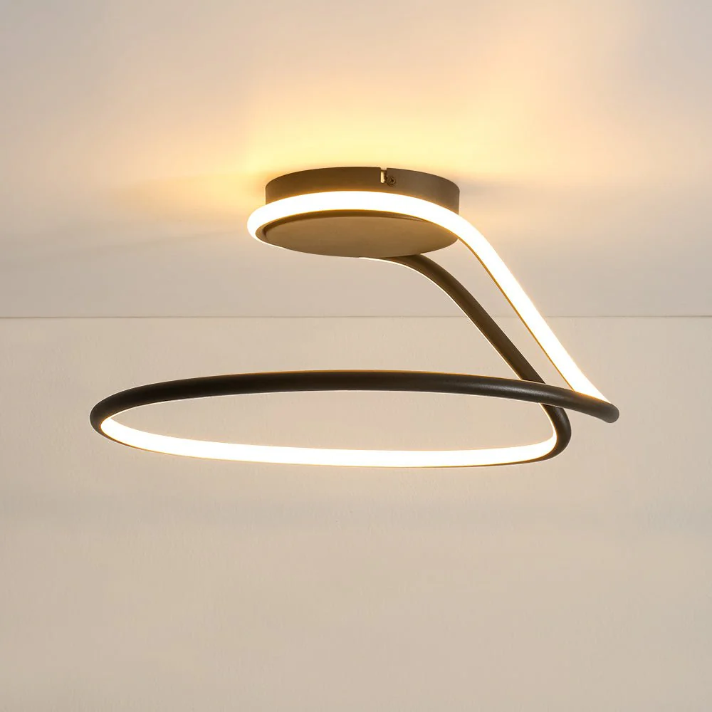 Minimalist Dimmable LED Ribbon Semi Flush Mount DIP Switch - Image 8