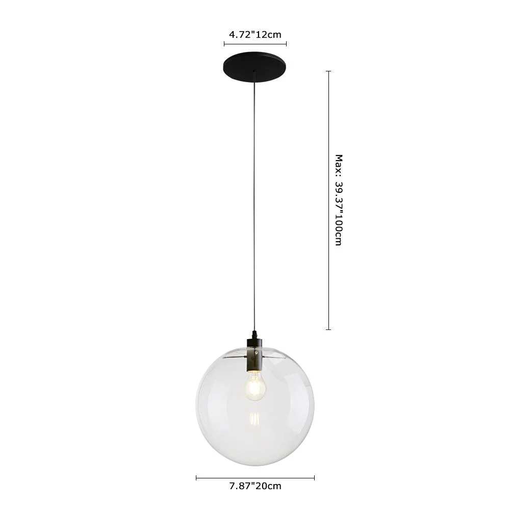 Minimalist Glass Globe Pendant Light - Image 10