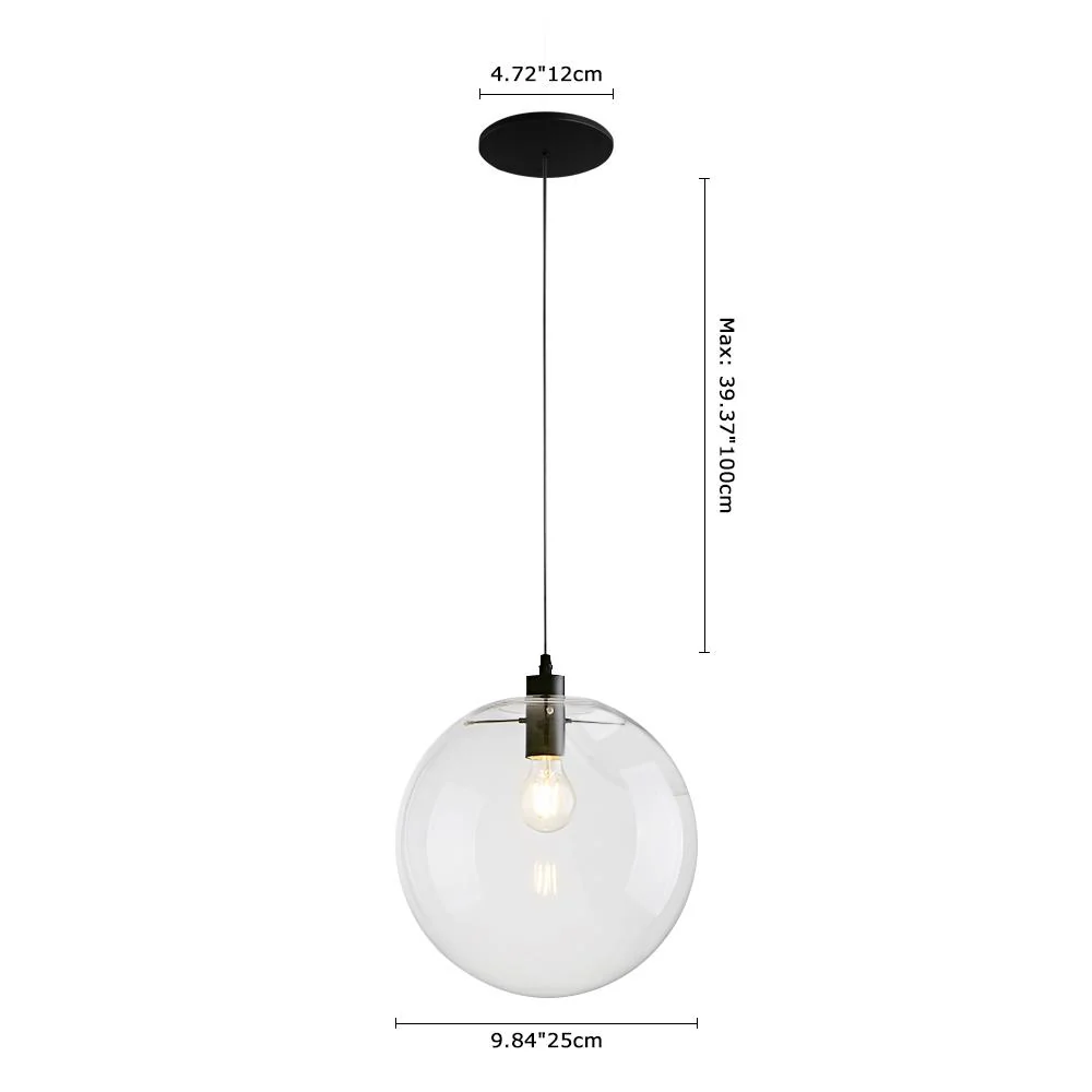 Minimalist Glass Globe Pendant Light - Image 11