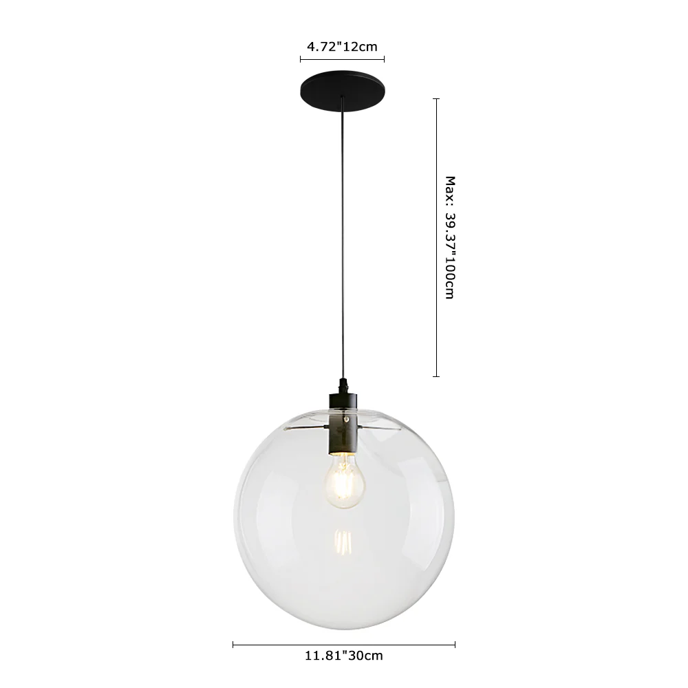 Minimalist Glass Globe Pendant Light - Image 12