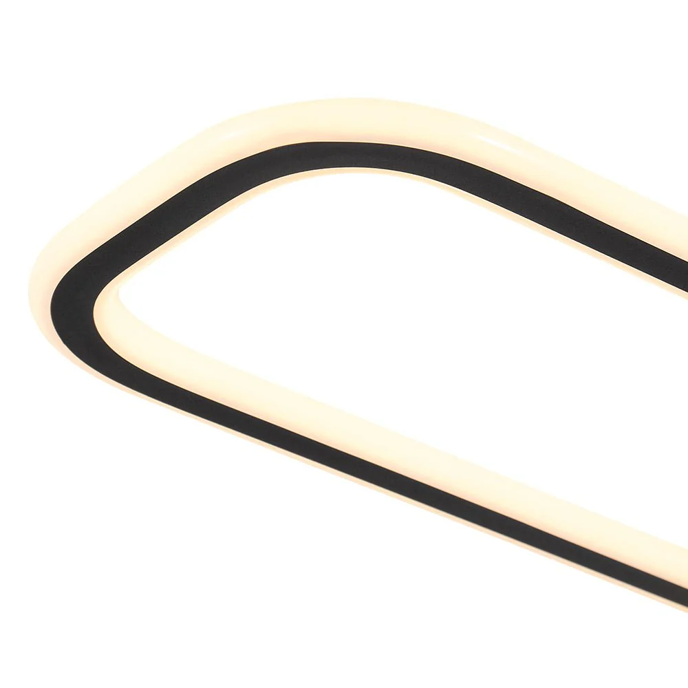Minimalist Linear Rectangular Ring Dimmable LED Ceiling Light - Image 11