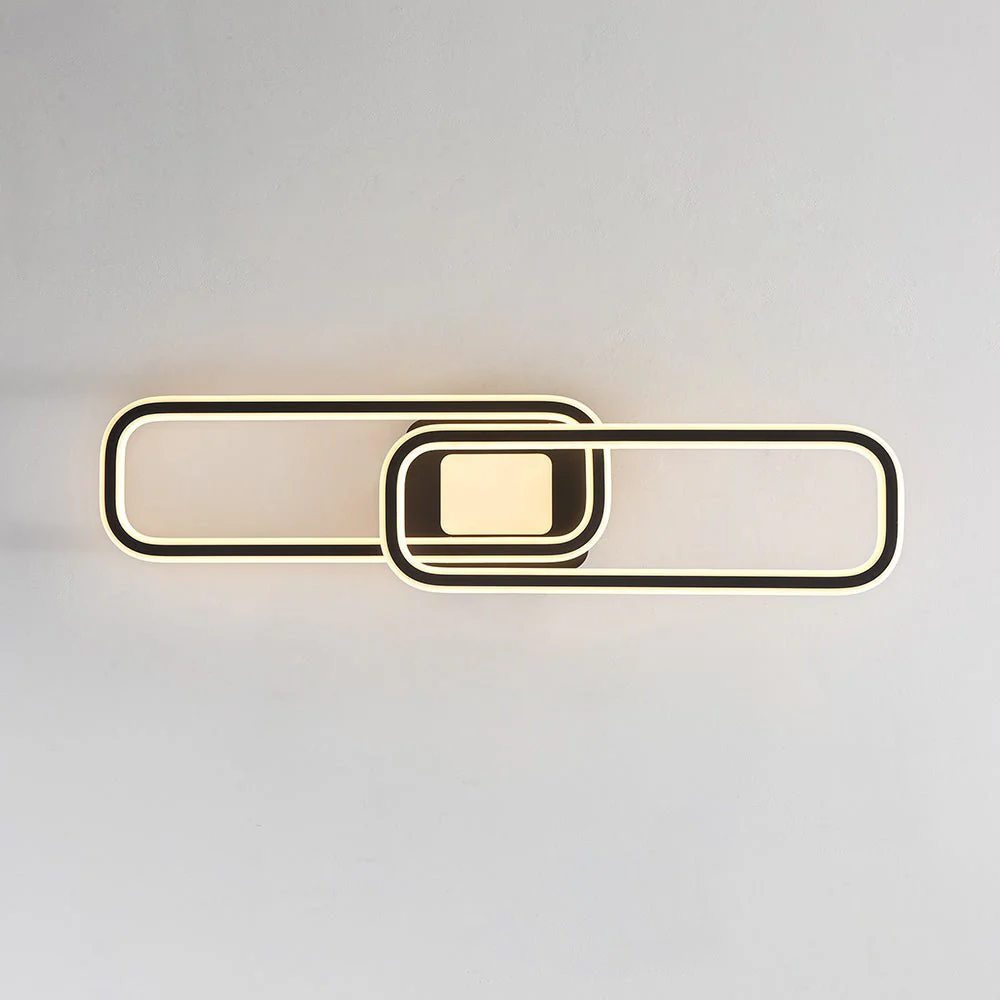 Minimalist Linear Rectangular Ring Dimmable LED Ceiling Light - Image 15