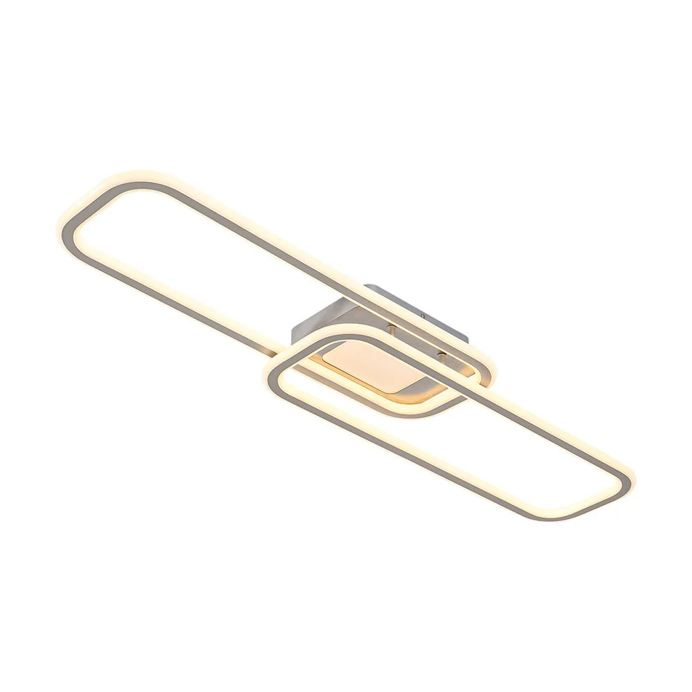 Minimalist Linear Rectangular Ring Dimmable LED Ceiling Light - Image 22