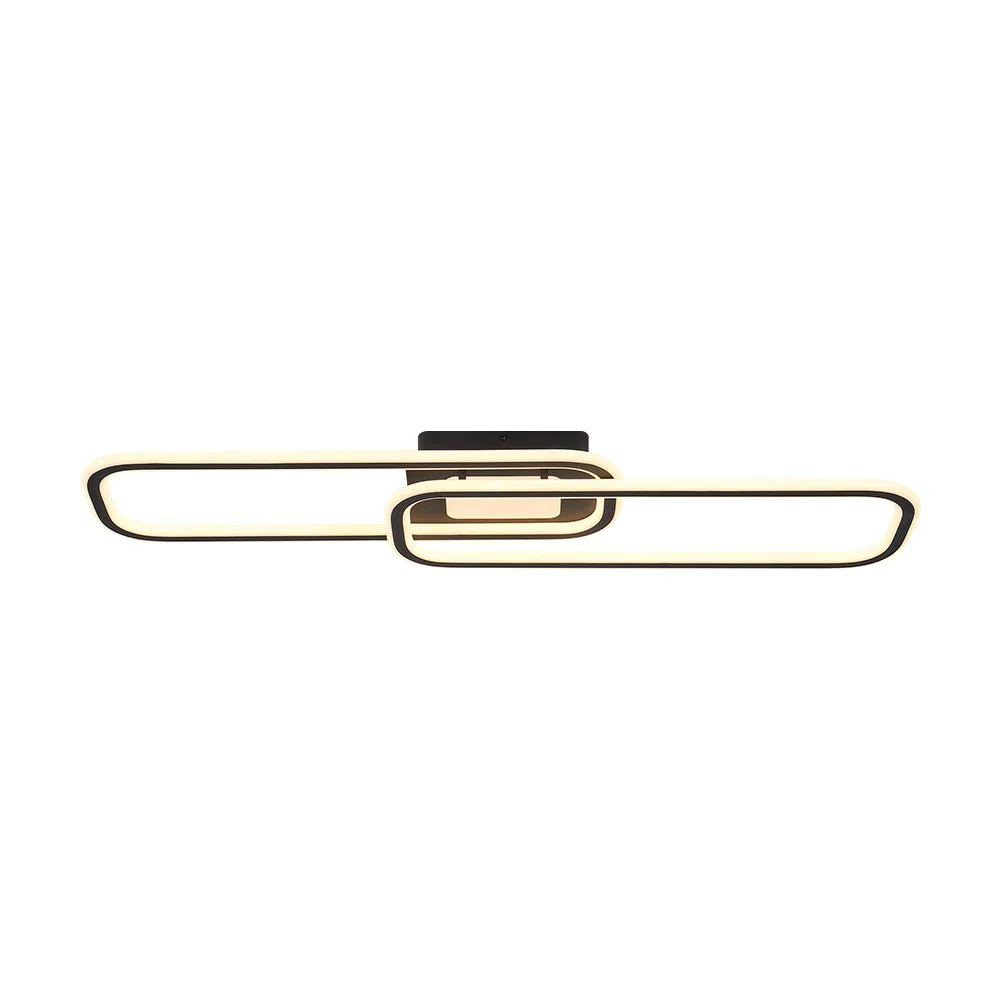 Minimalist Linear Rectangular Ring Dimmable LED Ceiling Light - Image 9