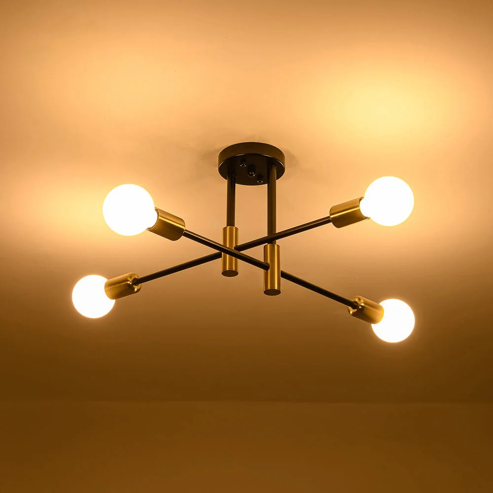 Minimalist Linear Tiered Sputnik Semi Flush Ceiling Light - Image 15