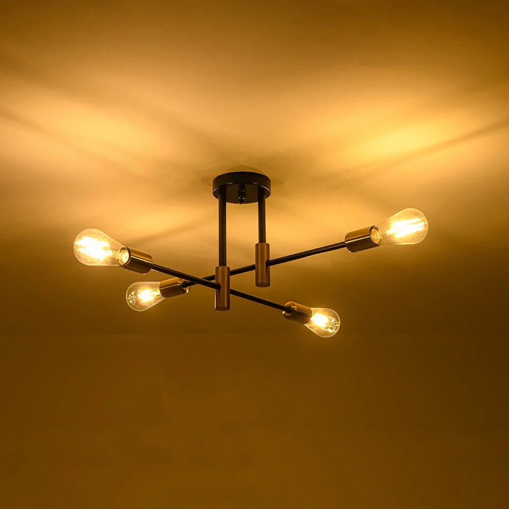 Minimalist Linear Tiered Sputnik Semi Flush Ceiling Light - Image 17