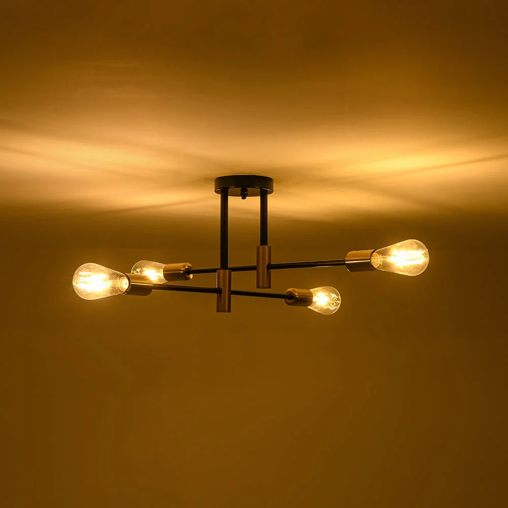 Minimalist Linear Tiered Sputnik Semi Flush Ceiling Light - Image 18