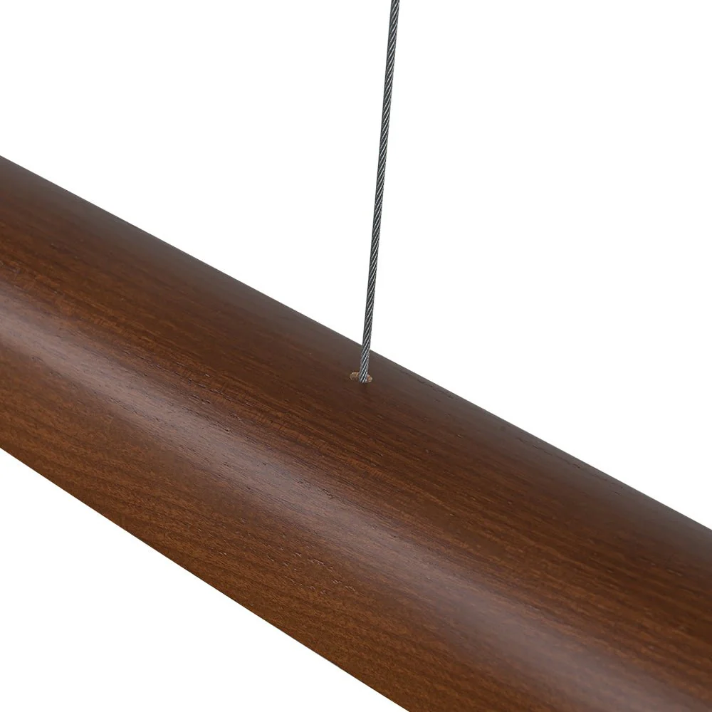Minimalist Linear Wood Dimmable LED Island Pendant - Image 10