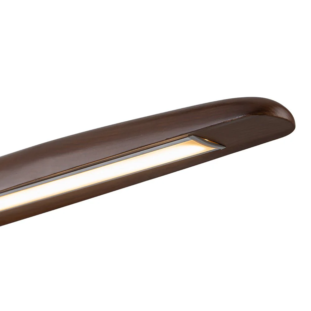 Minimalist Linear Wood Dimmable LED Island Pendant - Image 8