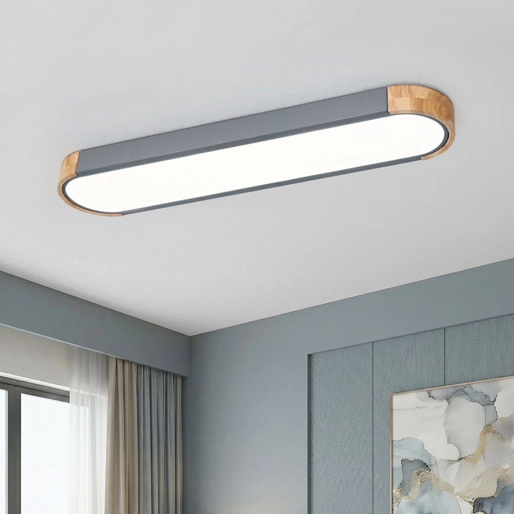 Dimmable Minimalist Long Oval Flush Mount LED Light - Image 10