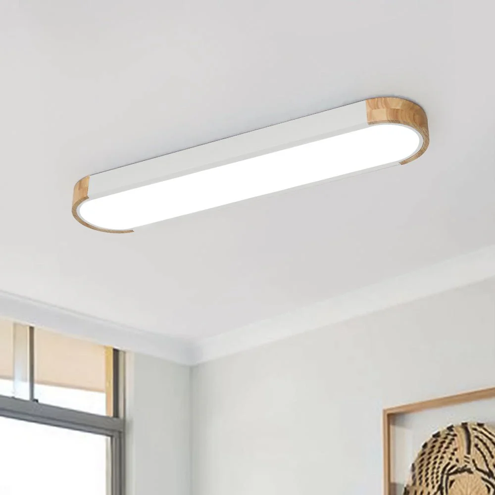 Dimmable Minimalist Long Oval Flush Mount LED Light - Image 11